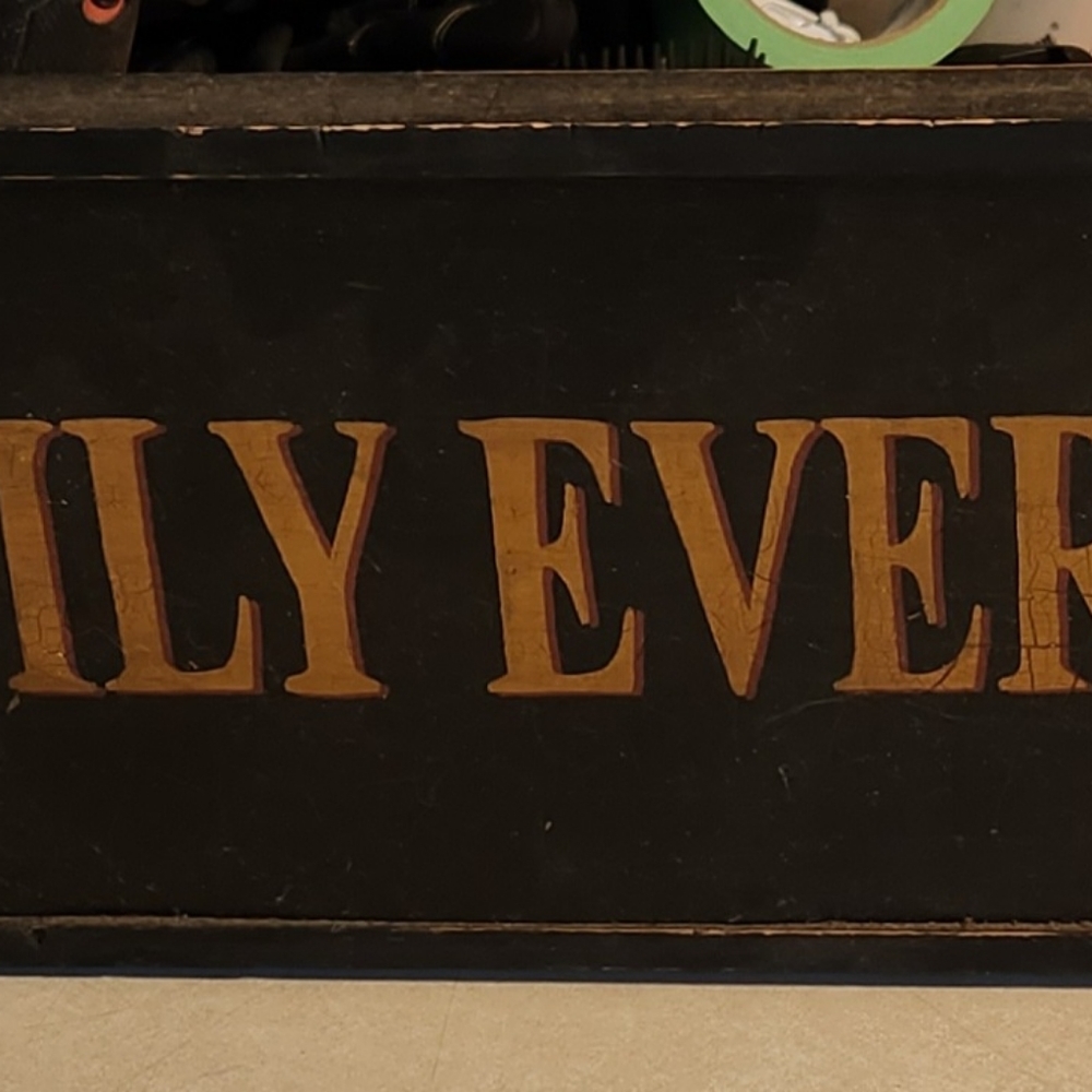 Happily Ever After Wood hanging sign